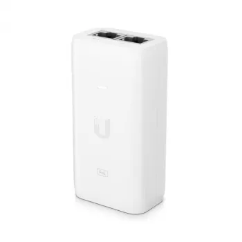 Ubiquiti U-POE-AF PoE Injector, 802.3af, 48 V, 15 W, Gigabit Ethernet, White