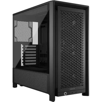 PC case CORSAIR FRAME 4000D RS Midi Tower — black, EATX support, tempered glass, USB-C, 3x120mm front fans