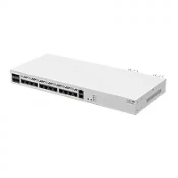 Wired router MikroTik CCR2116-12G-4S+ — 13x Gigabit RJ-45, 4x SFP+, 2000 MHz, DDR4, white