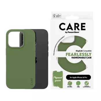PanzerGlass CARE Fashionable Case for iPhone 16 Pro 6.3 inch, with MagSafe, Green
