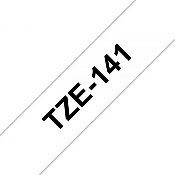 Brother TZE-141 Labelling Tape, Black on Transparent
