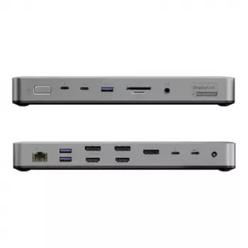Laptop dock / port replicator ALOGIC TB4DU4 — Wired Thunderbolt, 96W, SD/MicroSD reader, 3.5mm, Aluminium/ABS