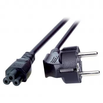 EFB Power Cable Schuko Plug 90° - C5 180°, Black, 1.8 m, 3 x 0.75 mm
