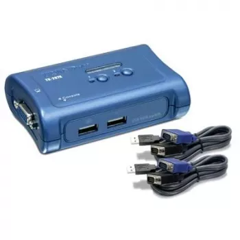 TRENDnet TK-207K 2-port USB KVM switch kit, desktop