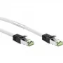 Goobay 55129 CAT 8.1 patch cable, S/FTP (PiMF), LSZH halogen-free, copper AWG 24, 10 m, white