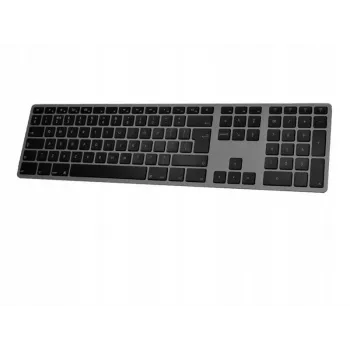 Wireless Keyboard Matias FK418BTLB-UK — Aluminum, Illuminated, Space Gray