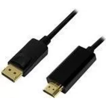 LogiLink CV0127 Video Cable Adapter 2 m DisplayPort HDMI Type A (Stand