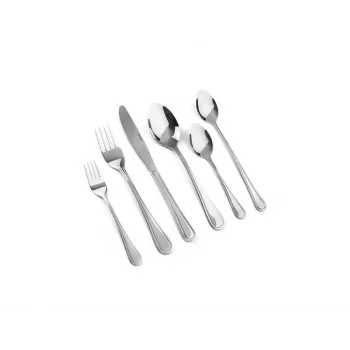 LAMART LT5006 Cutlery Set – 48-Piece Stainless Steel Cutlery Set, Includes Soup Spoons, Knives, Forks, Teaspoons, Dessert Forks, Long Spoons