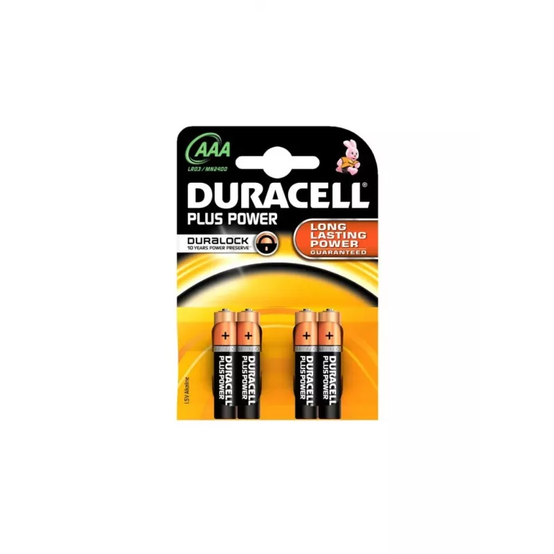 Duracell Basic AAA/LR03 Alkaline Batteries, 4 Pieces