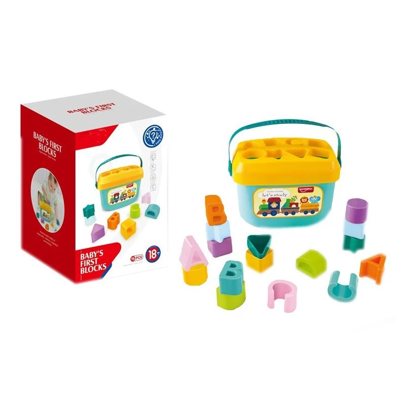 Ascato 108704 Sorting Bucket with Blocks for Sorting and Stacking