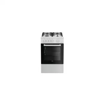 Beko FSG52020FW Cooker Freestanding Gas Cooker Black, White
