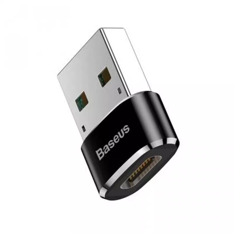 Baseus USB Plug to Type-C Socket Adapter Converter Black