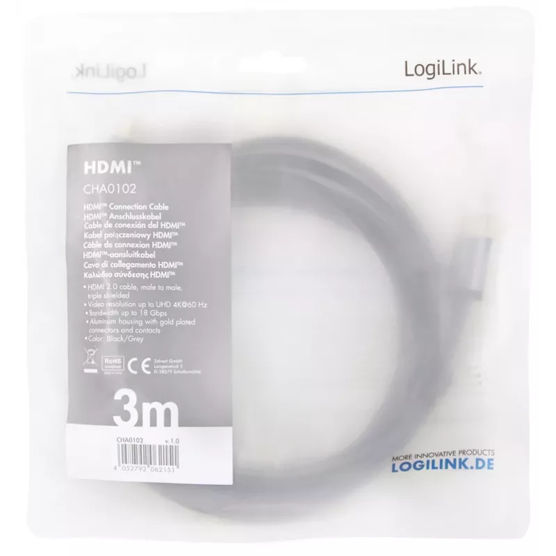 LogiLink CHA0102 HDMI Cable 3m