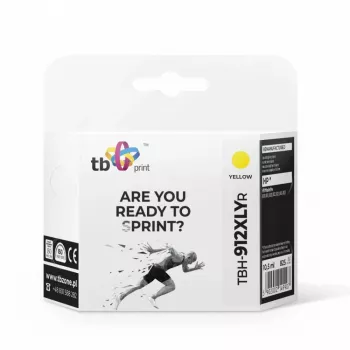 TB Ink Cartridge Compatible with HP OfficeJet Pro 8025 912XL, Yellow Reman.