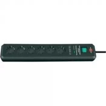 Brennenstuhl surge protector Secure-Tec 6-way, anthracite with surge protection 19,500 A, anthracite, surge-protected power strip with 6 sockets, Zule