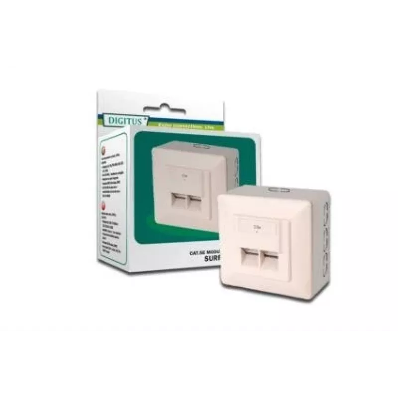 Digitus CAT 5e, Class D, data socket, shielded, surface-mounted