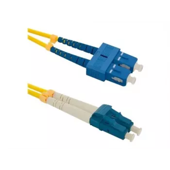Qoltec - Patch Cable - Singlemode SC/UPC (M) to Singlemode LC/UPC (M) - 1 m - Fibre Optic - Duplex - 9/125 Micron - G.652D