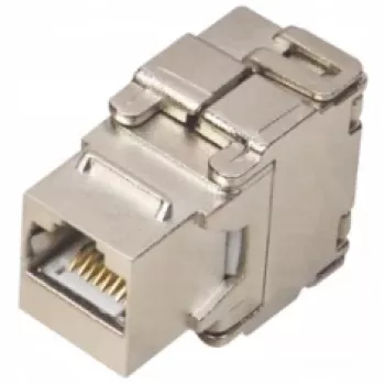 Alantec MKB-S6-1 RJ45 Keystone Jack, STP Cat6, tool-free, silver