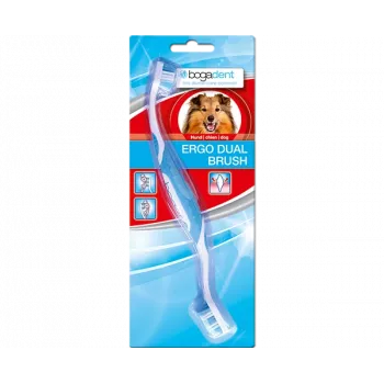 BOGAR Bogadent Ergo Dual Brush Mini Double-Sided Toothbrush for Dogs, 1 pc.