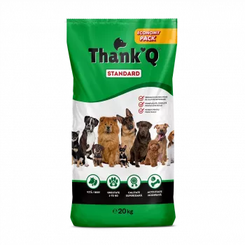 HURTOWNIA KARM THANK'Q Standard Beef Dry Food for Dogs 20 kg — adult, 18% protein, 7% fat, 7% ash, 3% crude fibre