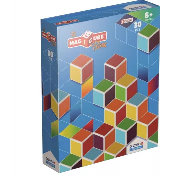 Geomag MagiCube GM120 Magnetic Building Blocks, 30 Pieces, Multi-colour, Square, Unisex, Children 1.5+