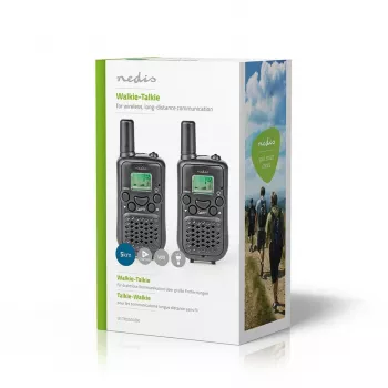 Nedis Walkie-Talkie Set WLTK0500BK 5 km Range 8 Channels PMR446
