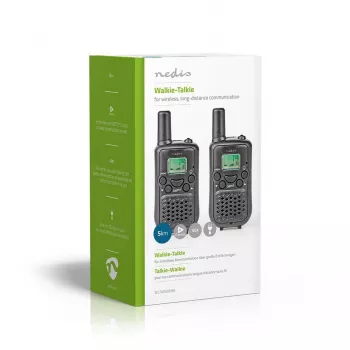 Nedis Walkie-Talkie Set WLTK0500BK 5 km Range 8 Channels PMR446