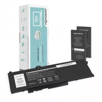 MOVANO GRT01 Battery for Dell Latitude 5421 5521 5531 Precision 3470 3561 3571 3581 - 3950 mAh (61 Wh)