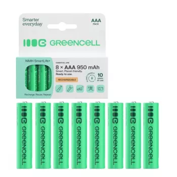 GREEN CELL Batteries 8xAAA HR03 950mAh NiMH