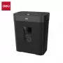 Deli ET023 Cross-Cut Paper Shredder, 10 Sheets, P-4 Security, 17L Bin, Black
