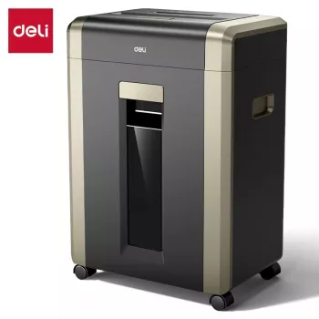 Deli ET099 Cross-Cut Paper Shredder, 10 Sheets, 15L, P-4 Security
