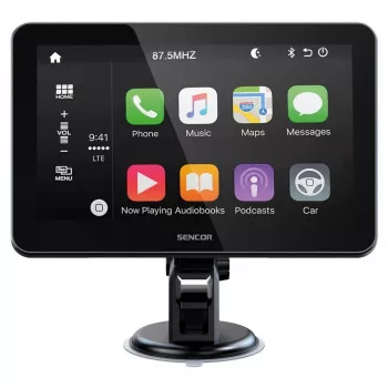 SENCOR SCT M760BWT 7 inch Wireless CarPlay Android Auto 2-DIN Multimedia Receiver with Reversing Camera Input