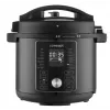 CONCEPT CK8000 Multi-Cooker with Air Fryer Function, 6L Pot, 3.5L Basket, 1500W, 10 Programmes, Black/Silver