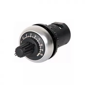 Eaton M22-R10K Potentiometer Front Part, 10 kOhm, Linear Progression, Single Turn, Front Panel Mounting, IP66/IP67/IP69K