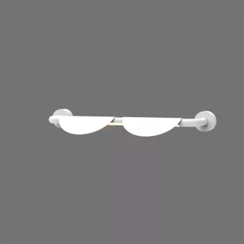 Shell LED Wall Lamp 2x7W Black Up & Down Light 1120lm Warm White 3000K