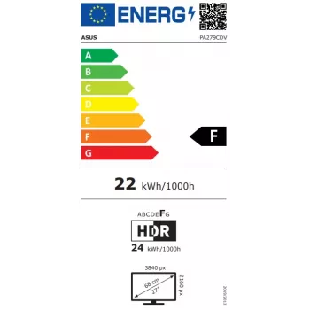 ASUS ProArt Display OLED PA279CDV 26.5 inch 4K UHD OLED Monitor with 120Hz, HDR, USB Hub, Height Adjustable, Black/Silver
