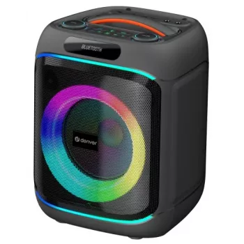 DENVER BPS-170 400W Bluetooth Party Speaker with RGB Lights, TWS, Karaoke, FM Radio, USB/SD/AUX/Microphone Inputs