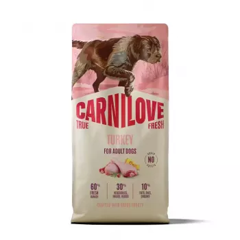 CARNILOVE TRUE FRESH Dry Dog Food Turkey for Adult Dogs of All Breeds 12 kg