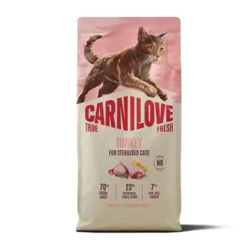 CARNILOVE TRUE FRESH Dry Cat Food Turkey for Sterilised Adult Cats of All Breeds 400 g