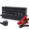 Qoltec 12V 20A Smart LiFePO4 Battery Charger with LED Display and Active Cooling