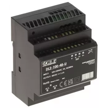 GLP Switching Power Supply DL2-100-48-U | 100.8W 48 V DIN Rail Industrial Power Supply