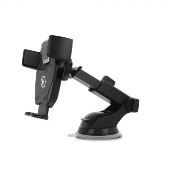 HAMMER Extreme Car Mount Universal Smartphone Windscreen Dashboard Holder with Strong Suction Cup, 360° Rotation, Adjustable Clamp, Black