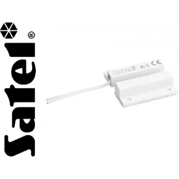 SATEL K-1 Surface-Mounted Magnetic Contact, White, NC, 20 mm Gap, 1 m Cable