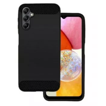 iLike Samsung Galaxy A14 5G Case Carbon Black - TPU Back Cover with Carbon Fibre Texture