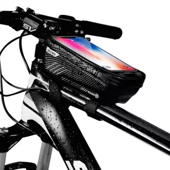 WILDMAN Bike Holder Case M E2 1L Black - Handlebar Bag for Smartphone, Splash-Proof, Touchscreen-Compatible, 1L Storage