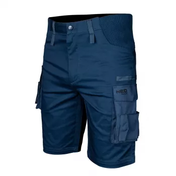 NEO TOOLS Men's Mix&Match Shorts with Elastic Waistband, Navy Blue, XXL