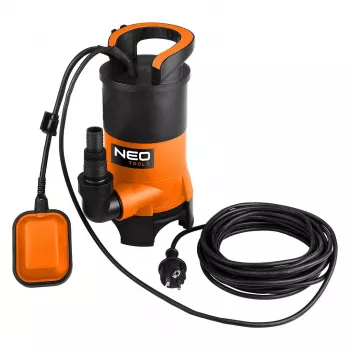 NEO TOOLS 04-745 Submersible Pump for Dirty Water 400W, 8000 l/h, 5 m Head, Float Switch, 10 m Cable