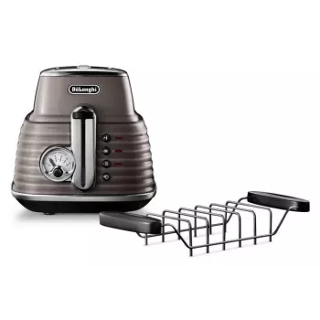 De'Longhi Scultura CTZ2103BG 2-Slice Toaster, 900 W, Champagne Gold