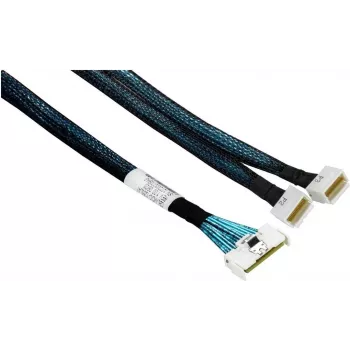 Supermicro CBL-MCIO-1255L4Y MCIO x8 to 2 SlimSAS LP x4 Cable, Straight, 55cm