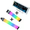Lian Li Visual Upgrade Kit Strimer Wireless 24-Pin RGB Motherboard Cable, Controller + 12V-2x6 GPU Cable Wide & 8.8 Universal Screen - White